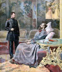 De tsarevitsj Nicolaas en zijn vader tsaar Alexander III van Rusland, 1894