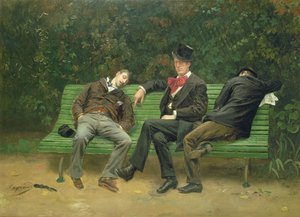 De ochtend na, 1884 door Fortune Joseph Seraphin Layraud