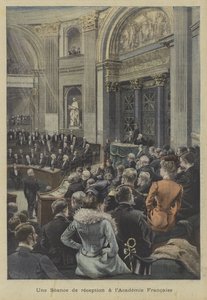 Een receptiesessie bij de Academie Française, Parijs door Fortune Louis Meaulle