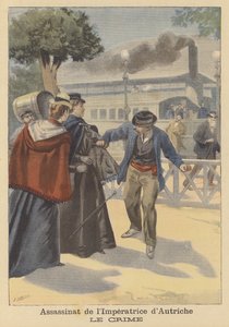 Moord op keizerin Elisabeth van Oostenrijk door Fortune Louis Meaulle