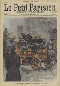 Elektrische brandweerwagen van de Parijse brandweer door Fortune Louis Meaulle