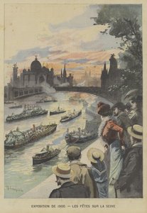 Drijvend carnaval op de rivier de Seine tijdens de Exposition Universelle van 1900 in Parijs door Fortune Louis Meaulle