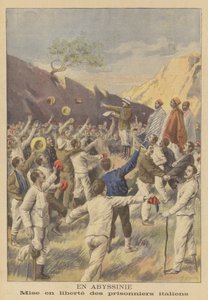 Bevrijding van Italiaanse gevangenen in Ethiopië door Fortune Louis Meaulle