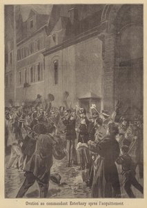 Ovation voor majoor Esterhazy na zijn vrijspraak door Fortune Louis Meaulle