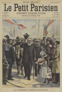 Paul Kruger, voormalig president van Transvaal, arriveert in Frankrijk