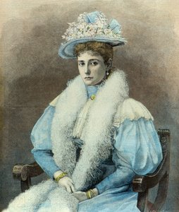 Portret van keizerin Aleksandra Feodorovna in 1896 (gravure)