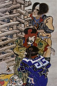 De grote leiders van de achttiende-eeuwse Ainu: Itokoi en Shinichi uit Akkeshi, Chosama uit Uraashibetsu en Shonko uit Noshappu, in het bijzonder, illustratie door Fosco Maraini