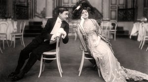 Lily Elsie en Joseph Coyne in De Vrolijke Weduwe, 1907 door Foulsham and Banfield