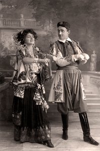 Lily Elsie en Joseph Coyne in De Vrolijke Weduwe, 1908