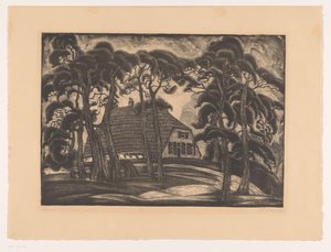 Huis tussen bomen