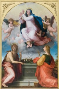 Hemelvaart met Sint Johannes de Doper en Sint Catharina van Alexandrië