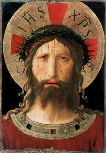 Hoofd van Christus met doornenkroon (1450) door Fra  Angelico