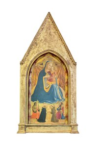 Madonna van de nederigheid, st Johannes de Doper en Paulus: ontmoeting van st Dominicus en Franciscus van Assisi