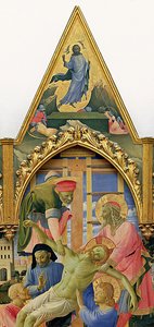 Santa Trinita Altaarstuk, lijst en pinakels door Lorenzo Monaco (detail) door Fra  Angelico