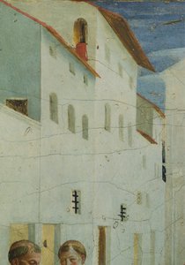 De Begrafenis van de Heiligen Cosmas en Damian, predella schilderijen die het verhaal van Sint Cosmas en Sint Damian van het San Marco Altaarstuk uitbeelden, ca. 1443, door Giovanni da Fiesole bekend als Fra Angelico