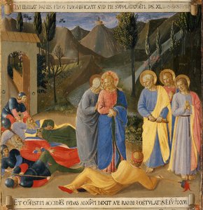 De kus van Judas. Leven van Christus, Armadio degli Argenti door Fra  Angelico