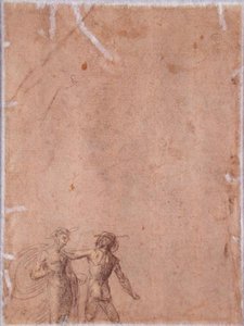 Twee figuren (verso) door Fra 1472 1517 Bartolommeo