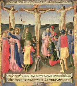 Christus aan het kruis tussen de twee dieven (detail) door Fra Angelico