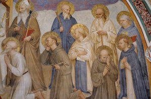 Kruisiging met heiligen door Fra Angelico