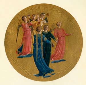 Detail van de kroning van de Maagd, 15e eeuw door Fra Angelico