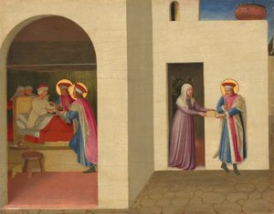 De Genezing van Palladia door Sint Cosmas en Sint Damianus door Fra Angelico