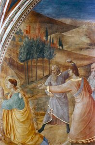 De steniging van St. Stefanus, midden 15e eeuw door Fra Angelico