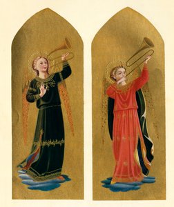 Twee Engelen met Trompetten door Fra Angelico
