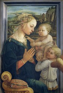 Madonna en Kind met engelen, ca. 1455