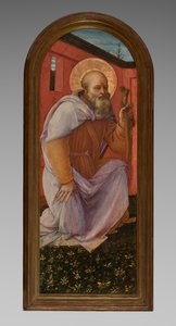Paneel van een Drieluik: St. Antonius Abt door Fra Filippo Lippi
