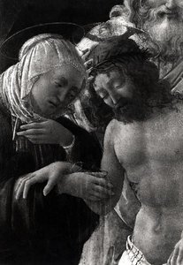 De graflegging (detail) door Fra Filippo Lippi