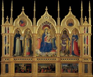 Maria met kind en heiligen Het Perugia altaarstuk, ca. 1437