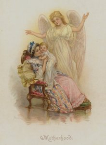 Moederschap (chromolitho) door Frances Brundage