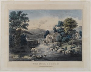 De molenbeek, uitgegeven door Currier & Ives, New York door Frances Flora Bond Palmer