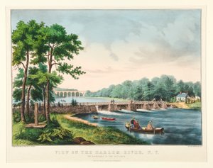 Uitzicht op de Harlem River, N.Y.