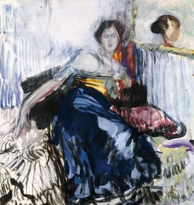 Liggende vrouw door Frances Hodgkins