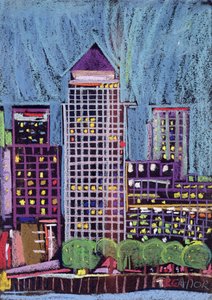 Canary Wharf in London Docklands door Frances Treanor