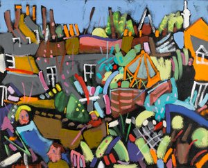 Judy in de tuin, 2010 door Frances Treanor