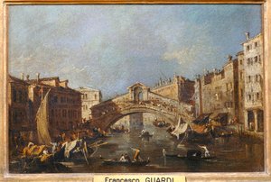 De Rialtobrug ... door Francesco (circle of) Guardi