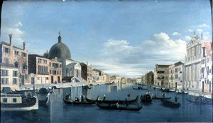 Het Grote Kanaal, Venetië met San Simeon Piccolo