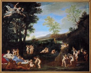 Le repos de Venus et de Vulcain - de rust van Venus en Vulcanus ... door Francesco Albani