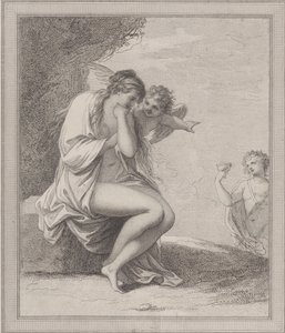 Ariadne, Cupido en Bacchus, 1788 door Francesco Bartolozzi