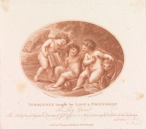 Unschuld gelehrt durch Liebe und Freundschaft door Francesco Bartolozzi