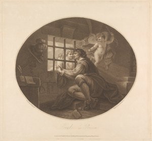 Lovelace in de gevangenis door Francesco Bartolozzi