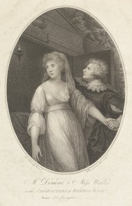 Mr. Dimond en Miss Wallis in de Rollen van Romeo en Julia, 1 mei 1796 door Francesco Bartolozzi