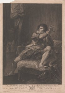 Mr. Kemble in de rol van koning Richard de Derde - "Richard III," Act V, Scene V door Francesco Bartolozzi