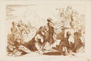 Offer van Noach, Oude en Nieuwe Testament naar Castiglione door Francesco Bartolozzi