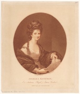 Portret van Angelika Kauffmann door Francesco Bartolozzi