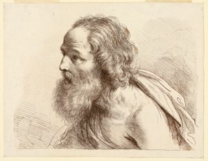 Portret van een Oude Man met een Baard, met Naakte Schouders