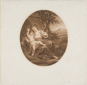 Sappho Luistert naar Liefde door Francesco Bartolozzi