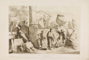 Tobit en het begraven van de doden door Francesco Bartolozzi